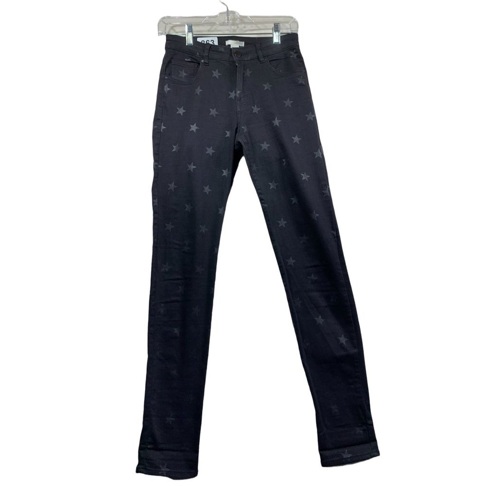Black H&M Skinny Jeans with Stars For Women Size 6 (863)